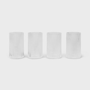 Ferm Living Ripple verrines glaas 14 cl 4-pack Clear