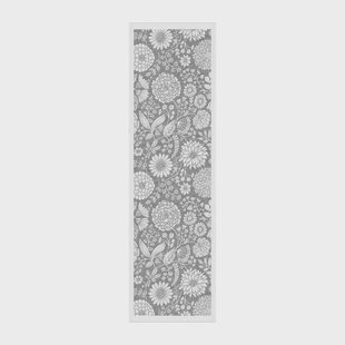 Ekelund Linneväveri Flowering tafelloper 35x120 cm Grijs