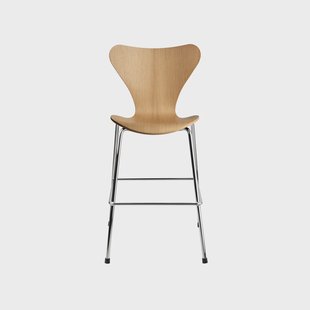 Fritz Hansen 3177 Series 7 Junior kruk chroom Oak