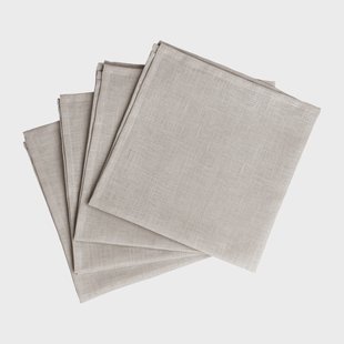Scandi Living Clean servetten 45 x 45 cm 4-pack Greige