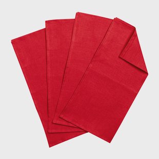 Scandi Living Clean servetten 45 x 45 cm 4-pack Red