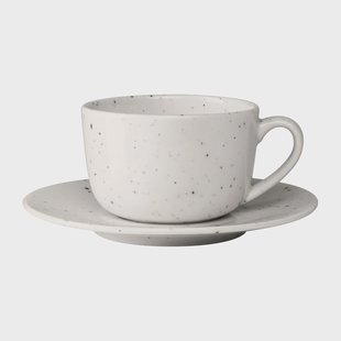 Scandi Living Freckle kop met schotel 26 cl Wit