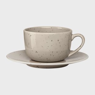 Scandi Living Freckle kop met schotel 26 cl Beige