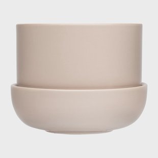 Iittala Nappula pot met schotel Ø17 cm h13 cm Beige
