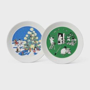 Moomin Arabia Tekening & kerstbord Moomin 2-delig Ø19 cm Moomin Arabia Tekening & kerstbord Moomin 2-delig Ø19 cm