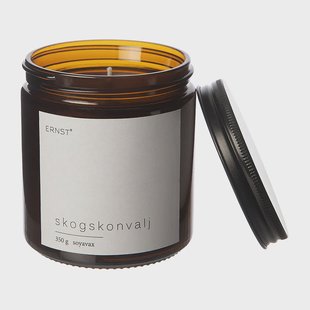 ERNST Ernst geurkaars in glas met deksel Ø9 cm Boslelie