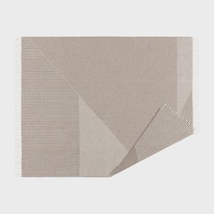 NJRD Stripes wollen plaid 130x185 cm Beige