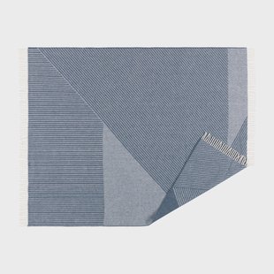 NJRD Stripes wollen plaid 130x185 cm Blauw