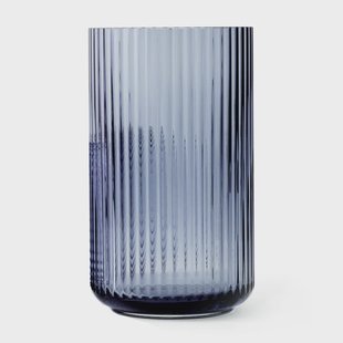 Lyngby Porcelæn Lyngby vaas glas middernachtblauw 31 cm Lyngby Porcelæn Lyngby vaas glas middernachtblauw 31 cm