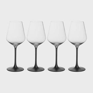Villeroy & Boch Manufacture Rock rodewijnglas 47 cl 4-pack Transparant-zwart