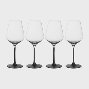Villeroy & Boch Manufacture Rock wittewijnglas 38 cl 4-pack Transparant-zwart