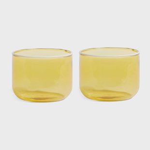 HAY Tint glas 20 cl 2-pack Lichtgeel-witte rand HAY Tint glas 20 cl 2-pack Lichtgeel-witte rand