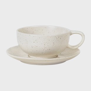 Broste Copenhagen Nordic Vanilla kop met schotel 25 cl Cream with grains
