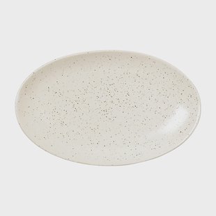 Broste Copenhagen Nordic Vanilla schotel ovaal 22 cm Cream with grains