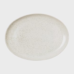 Broste Copenhagen Nordic Vanilla schotel ovaal 35,5 cm Cream with grains