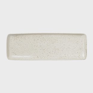 Broste Copenhagen Nordic Vanilla schotel rechthoekig 12,5x35 cm Cream with grains