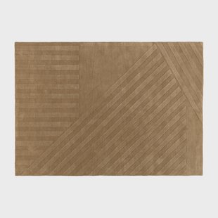 NJRD Levels wollen vloerkleed stripes beige 170x240 cm