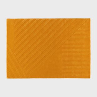 NJRD Levels wollen vloerkleed stripes geel 170x240 cm