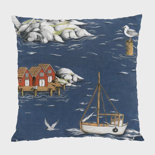 Arvidssons Textil Fiskekär kussenhoes 47x47 cm Blauw