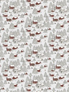 Arvidssons Textil Timmerbyn stof Offwhite-grijs-rood