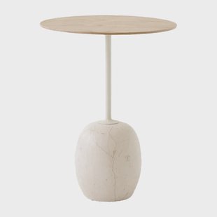 &Tradition Lato tafel LN8 Lacquered oak-Crema diva marble