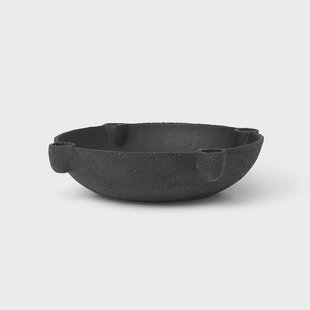 Ferm Living Bowl adventskandelaar keramiek large Ø27 cm Donkergrijs