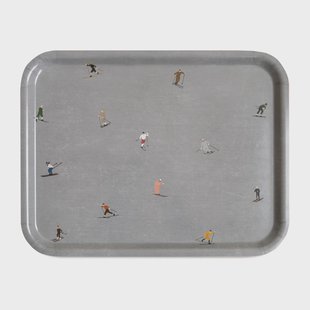 Fine Little Day Skiers dienblad 33x43 cm Grijs