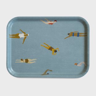 Fine Little Day Swimmers dienblad 20x27 cm Blauw