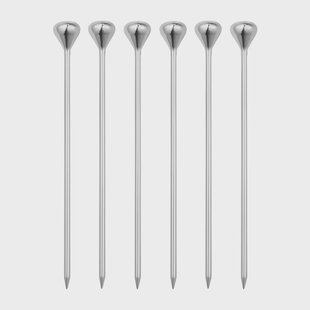 Georg Jensen Sky cocktailprikkers 6-pack Roestvrij staal