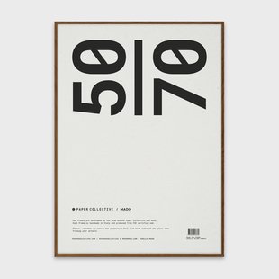 Paper Collective Paper Collective lijst plexiglas-donker eikenhout 50x70 cm