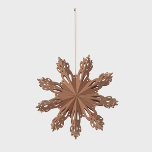 Broste Copenhagen Snowflake kerstdecoratie Indian tan Ø15 cm