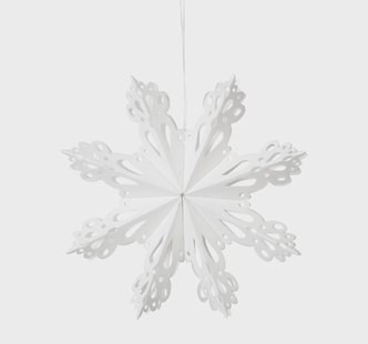 Broste Copenhagen Snowflake kerstdecoratie White Ø15 cm