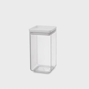 Brabantia TASTY+ vierkante opbergpot 1,6 L Lichtgrijs