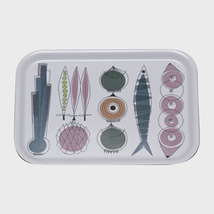 Almedahls Picknick dienblad 20x27 cm Blauwroze-multi