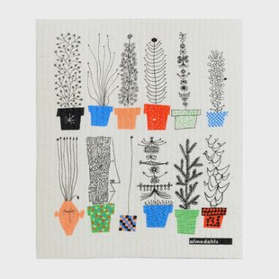 Almedahls Italiensk blomsterhylla vaatdoek 18x20 cm Multi