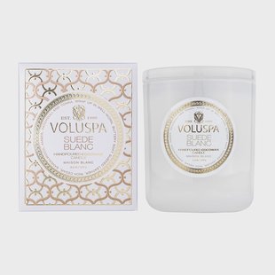 Voluspa Classic Maison Blanc geurkaars 60 uur Suede Blanc
