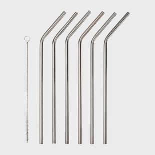 Dorre Corrigan rietjes 23 cm 6-pack Roestvrij staal