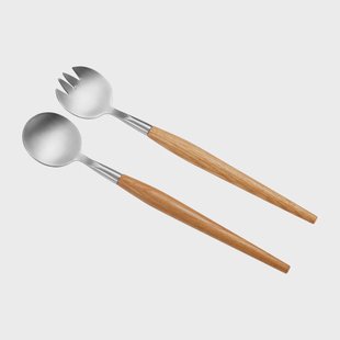 Dorre Sico saladebestek 28 cm Roestvrij staal-acacia