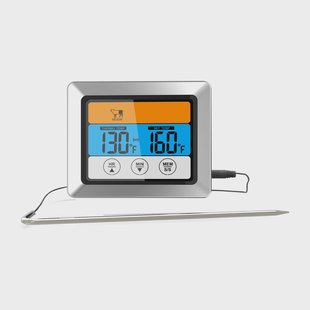 Dorre Grad vleesthermometer digitaal met snoer Zilver