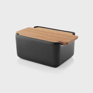 Eva Solo Nordic kitchen botervloot eikenhouten deksel 10x15 cm Zwart