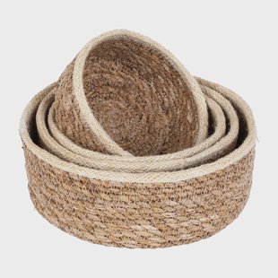 Dixie Emil seagrass mand small 4-pack Natuur-wit