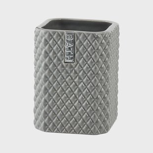 Lene Bjerre Marion tandenborstelbeker 10,5 cm Monument grey-silver
