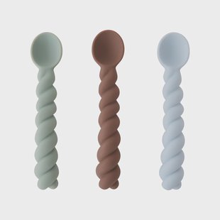OYOY Mellow lepel 3-pack Dusty Blue-taupe-pale mint OYOY Mellow lepel 3-pack Dusty Blue-taupe-pale mint