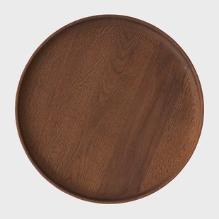 OYOY Inka houten dienblad rond Ø30 cm Dark