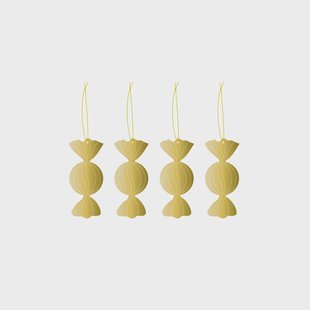 Cooee Design Cooee kersthanger messing 4-pack Caramel
