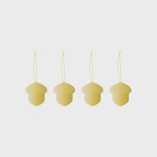 Cooee Design Cooee kersthanger messing 4-pack Acorn