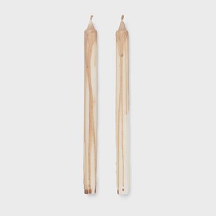 Ferm Living Dryp stearinekaars 2-pack Beige Ferm Living Dryp stearinekaars 2-pack Beige
