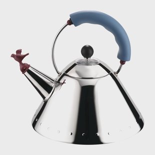 Alessi Alessi 9093 fluitketel Lichtblauw-vogel