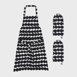 Marimekko Räsymatto keukentextiel-set Wit-zwart