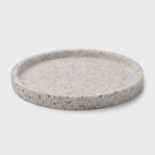 Humdakin Humdakin Terrazzo rond dienblad Ø20 cm White-brown